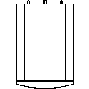 Buderus - Podgrzewacz pojemn. c.w.u. Buderus Logalux L160/2R, niebieski - Widok z góry 