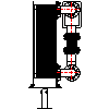 Buderus - Grupa wymiennika kaskady GB402 900kW - Widok z lewej 