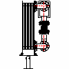 Buderus - Grupa wymiennika kaskady GB402 750kW - Widok z lewej 