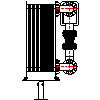 Buderus - Grupa wymiennika kaskady GB402 1240kW - Widok z lewej 